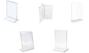 various fabricated plastic sign display units